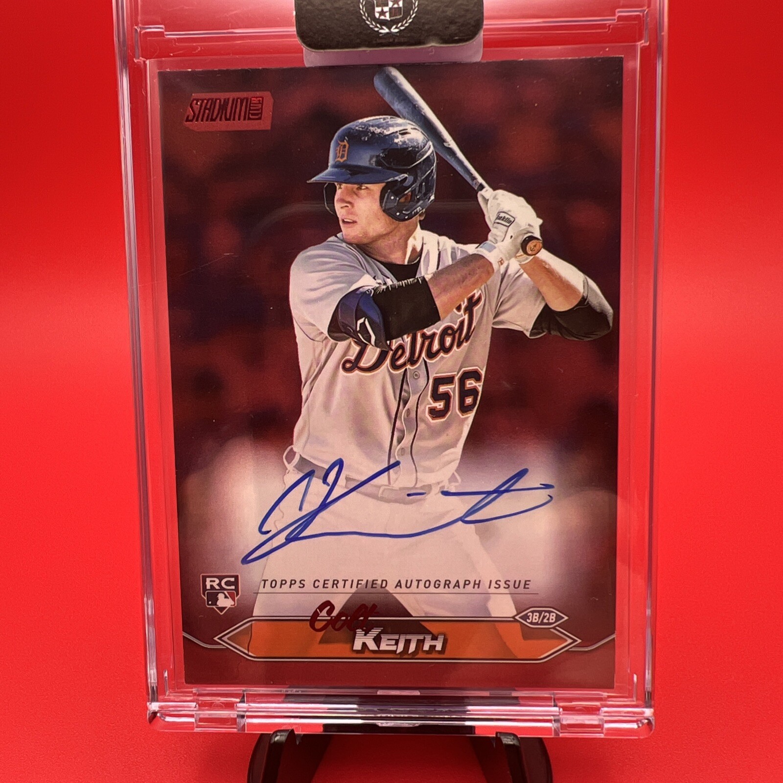 2024 STADIUM CLUB COLT KEITH RC ON CARD AUTO RED #SCBA-CK DETROIT TIGERS /50