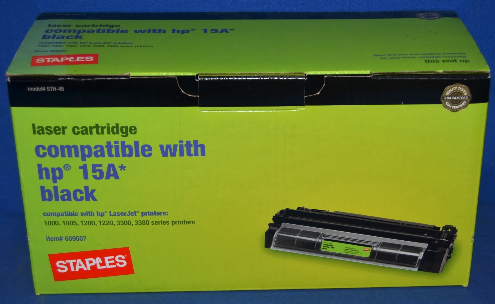 Staples LaserJet Printer Cartridge Compatible with HP 15A Black STH45