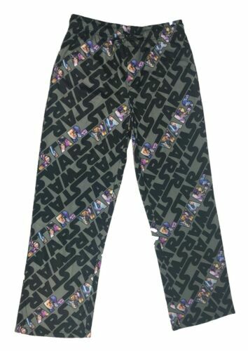 Men's Star Wars Logo All Over Pajama Bottom Lounge Pants Gray With Black Size XL - Afbeelding 1 van 2