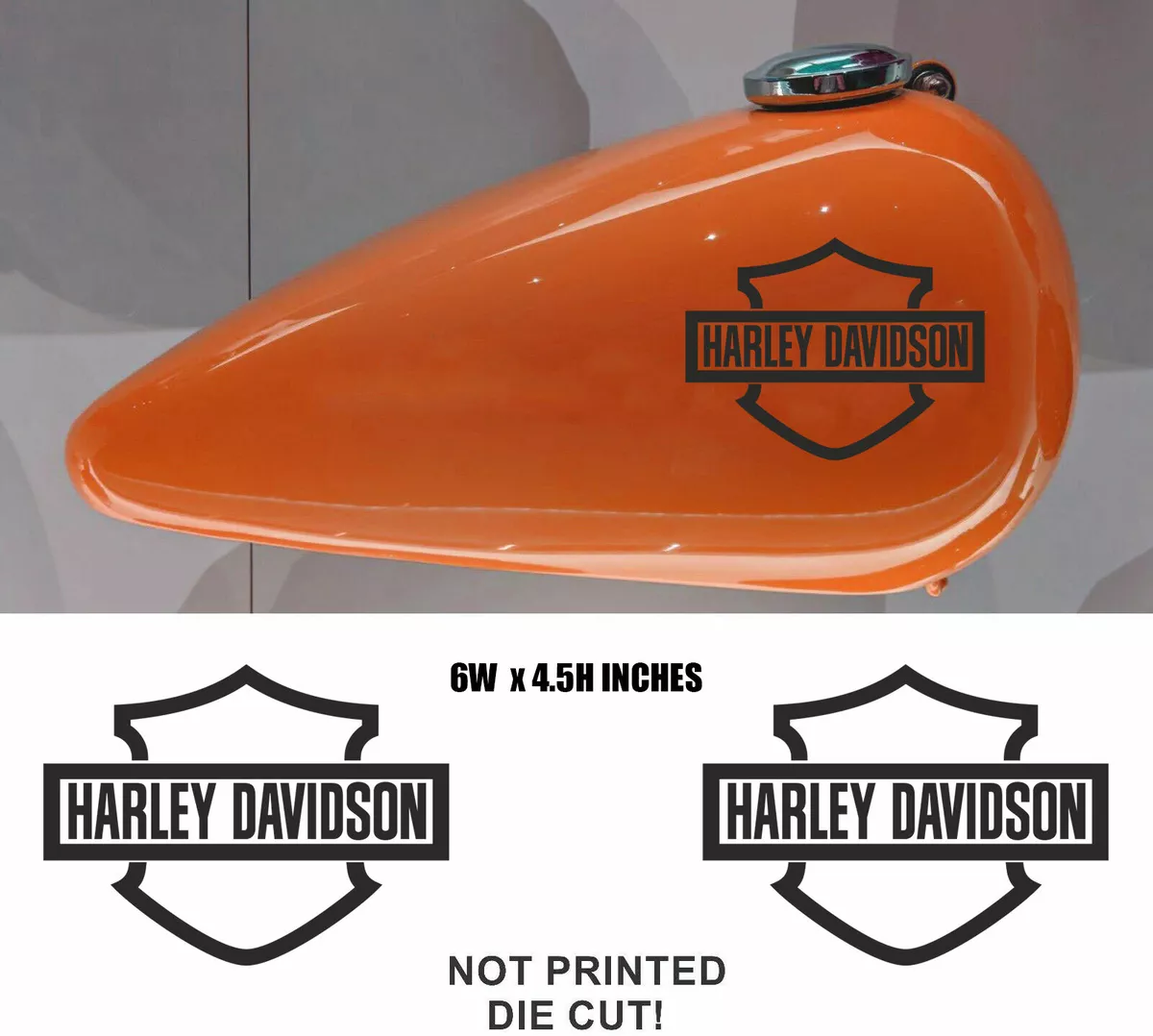 Harley Davidson gas tank shield STICKER TANK logo Decal motorcycle emblem