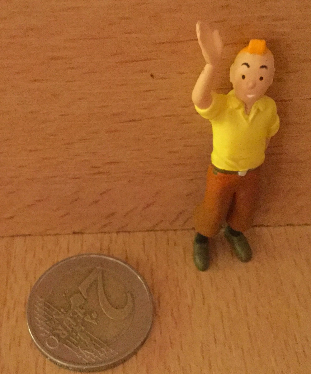 FIGURINE PVC MOULINSART TINTIN KUIFJE HERGE 2011 TAILLE MINI SALUANT DE LA MAIN