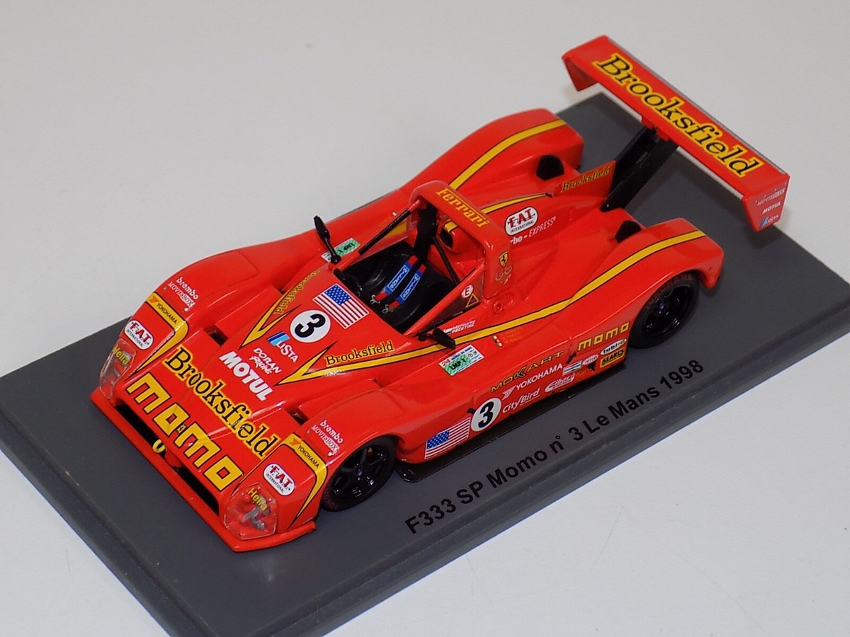 1/43 Spark Ferrari 333 SP. Momo Car #3 1998 24 Hours Le Mans