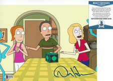 DAN HARMON - RICK AND MORTY CREATOR SIGNED 8X10 PHOTO 8 PROOF BECKETT COA BAS
