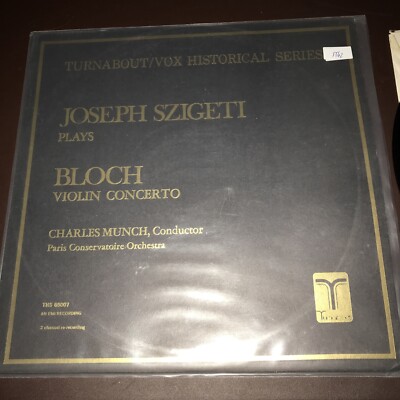 Bloch- Violin Concerto LP Szigeti/ Munch 5562