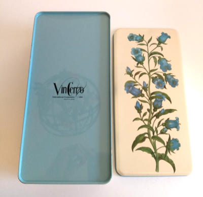 Vintage VinCenzo 1992 Flower Botanical Floral Tin International