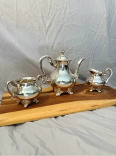 Reed & Barton 3pc Silver Plated Tea Set, REGENT 5600, Rare Find