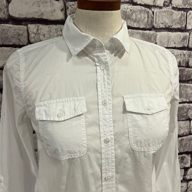 Talbots White Button Down Long Sleeve Blouse Size… - image 2