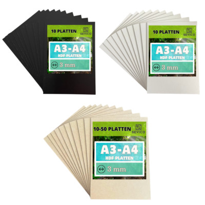 A3 A4 HDF Platten | Sätze Dünne Holz-Platten | Perfekt für Laser CNC