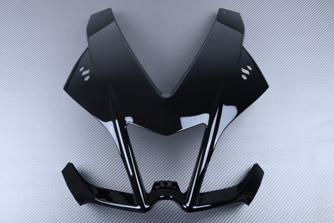 Carénage avant tête de fourche moto Aprilia RS4 125 noire pièce carrosserie 2012 2015