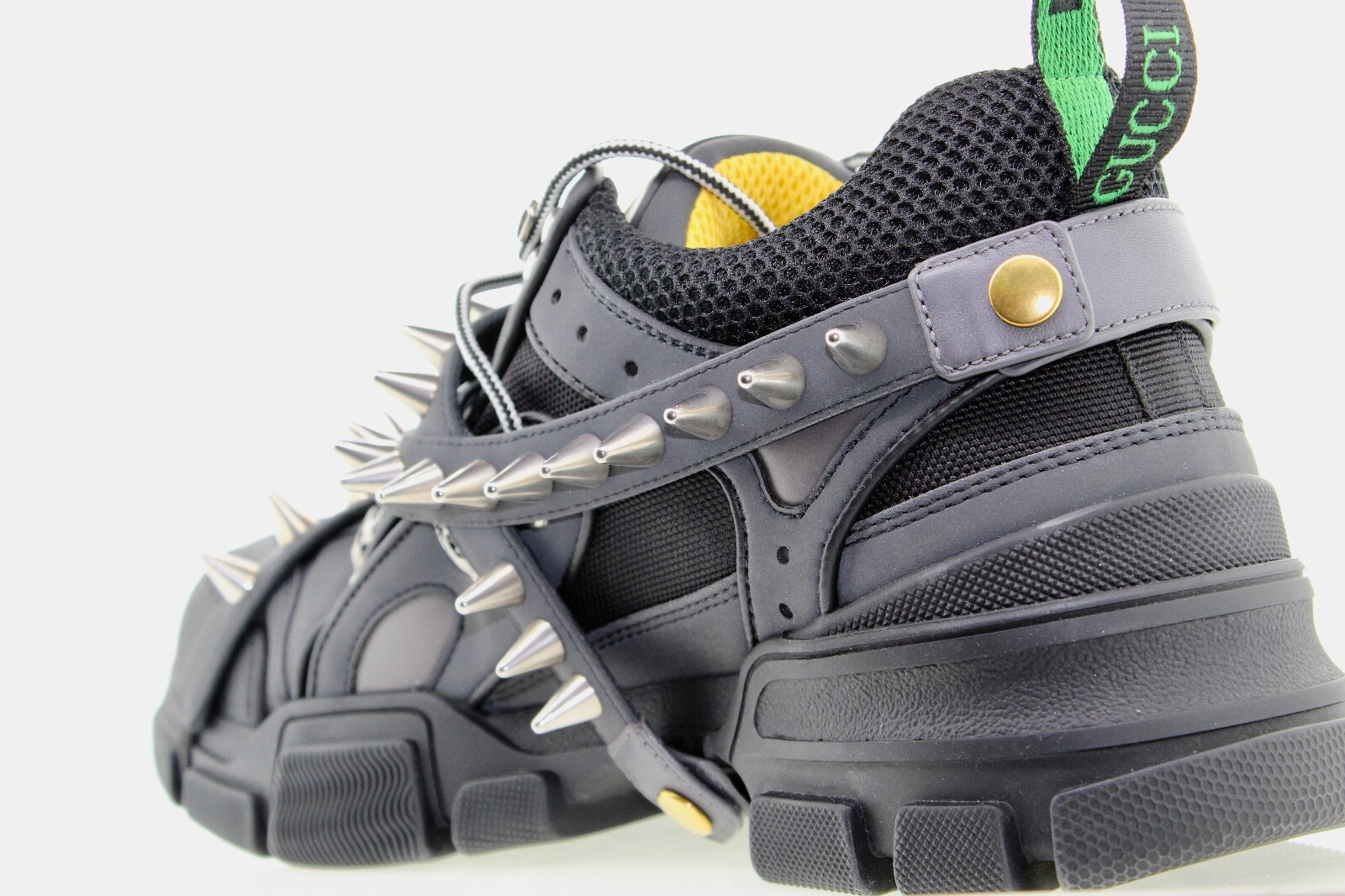 gucci flashtrek with spikes