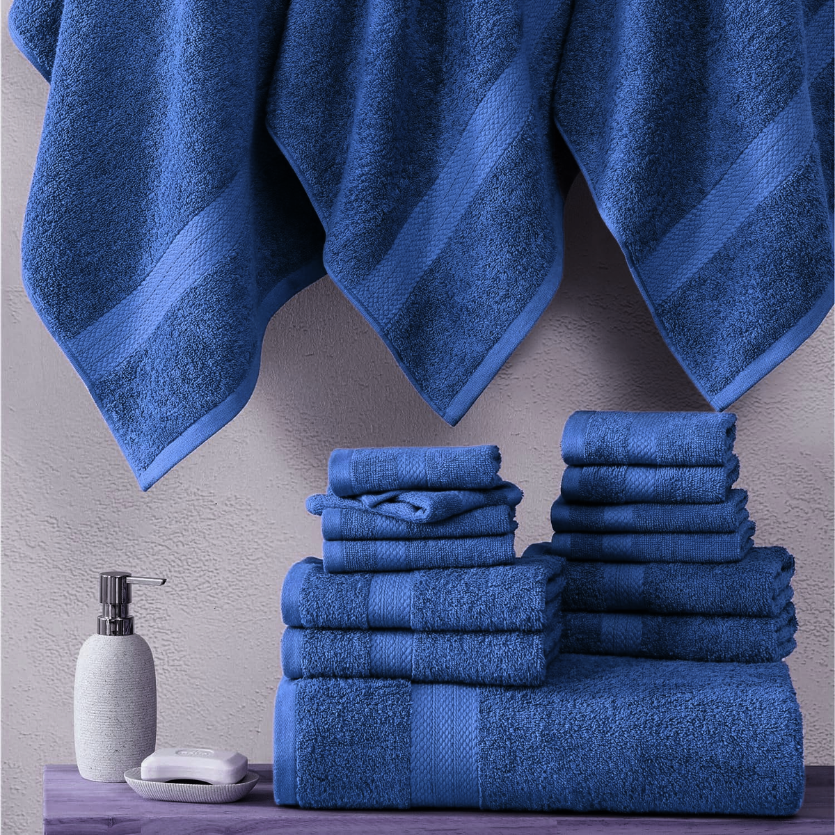 Luxury 800 GSM Egyptian Cotton Bath Towel Set - Super Soft, Plush & Quick Dry (Various Sizes & Colors)
