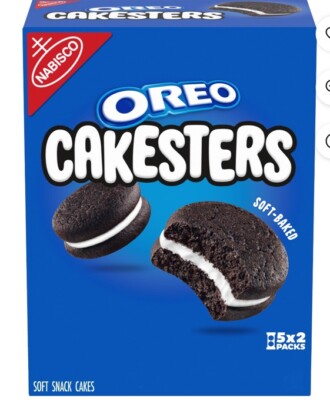 OREO Cakesters Soft Snack Cakes, 5 - 2.02 oz Snack Packs