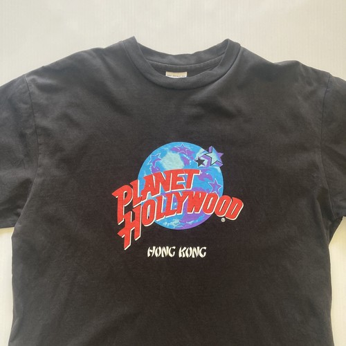 Vintage 1991 Planet Hollywood Hong Kong T-Shirt Mens Size L Black - Picture 2 of 7