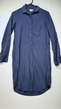 Women's GAP Shirt Dress Size XS Blue Long Sleeve 