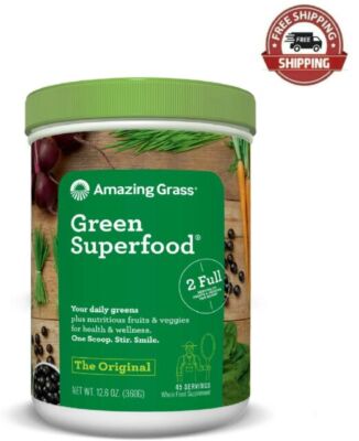 Amazing Grass Green Superfood Powder Original 45 servings 12.6 Oz EXP 02/26