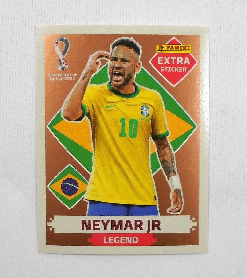 PANINI FIFA WORLD CUP QATAR 2022 LEGEND NEYMAR JR EXTRA STICKER RARE HTF A  