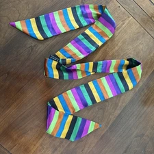 Cejon Accessories Striped Ribbon Belt Scarf Multicolor