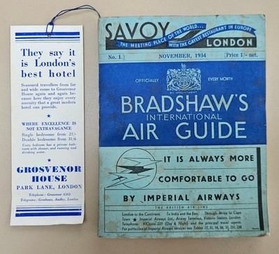 Bradshaws International Air Guide, 1934, Bradshaw, George,