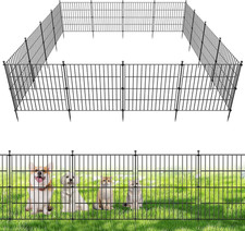 10 Panels No Dig Decorative Outdoor Garden Fence for Yard, 24 In H X 20 Ft L A
