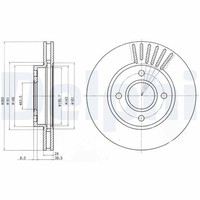 2X Delphi Bremsscheibe BG2699 FüR Mondeo Ford Scorpio Cougar BNP BAP 1 Turnier 2