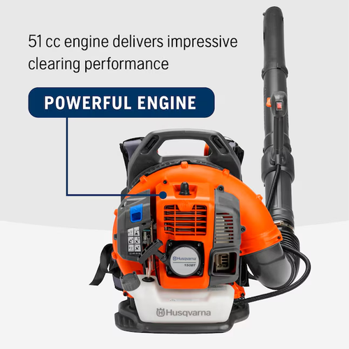 Husqvarna Gas Backpack Leaf Blower 150BT 51-cc 2-cycle 765-CFM 270-MPH 970466901 - Afbeelding 10 van 16