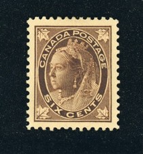 [CANADA] 1897-98 6c Brown SC 71 (HR) Precise Centering / VF CA2846