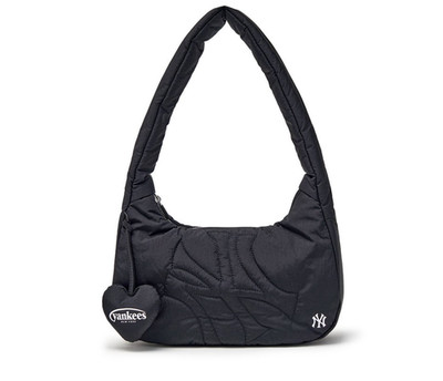 [MLB Korea] Basic Sporty Stitch Hobo Bag New York Yankees - Schwarz