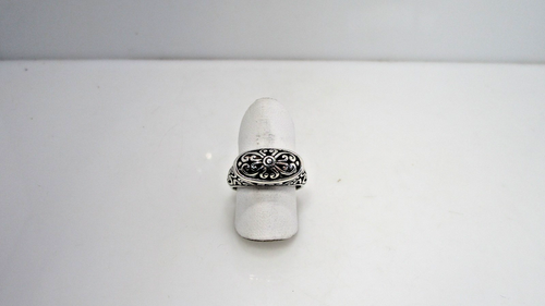 ATI Scroll Small  Oval Sterling Silver Ring size 6 Bali Style Indonesia - Picture 4 of 7