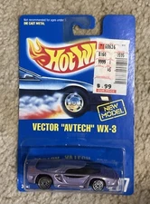 Hot Wheels Purple Vector "AV TECH" WX-3 #207 - New