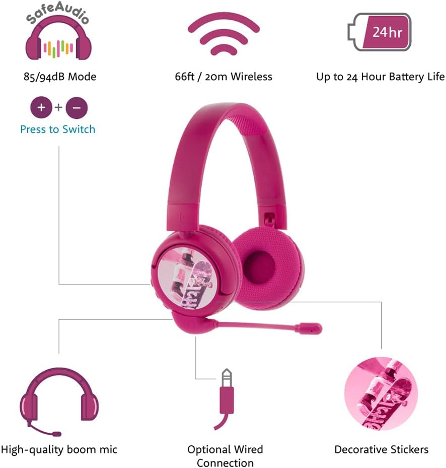 BuddyPhones PopTime Pro Bluetooth Headphones – Trapper Keeper 100% ORIGINAL ⭐⭐⭐⭐