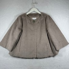 Patrizia Pepe Taupe Faux Fur Cropped Jacket J...