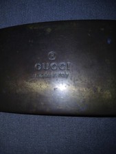 AUTHENTIC VINTAGE "GUCCI" BELT BUCKLE Made in ITALY Stamped Logo