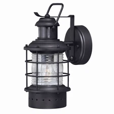 Hyannis 1-Light Outdoor Motion Sensor in Coastal and Lantern Style 12 Inches