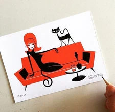 SHAG, Josh Agle, framed and matted art prints