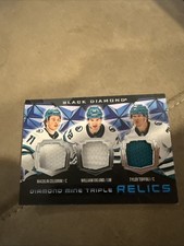2025-26 Black Diamond Triple Relics Macklin Celebrini Eklund Toffoli #DMTR-CET