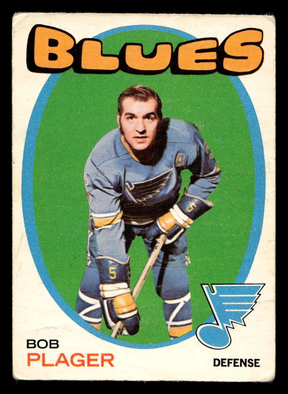 1971-72 O-Pee-Chee #103 Bob Plager UER Good Blues UER