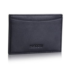 Leather Thin Card Holder, Slim ID Case Small Credit Card Wallet for Men  Wom...
