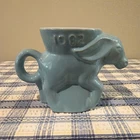 1982 Frankoma  Pottery Dem Light  Blue Donkey Mug🩵Excellent