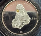 RARE.. 1 OZ. GLENBROOK NEVADA .999 SILVER SEAL OF NEVADA ROUND
