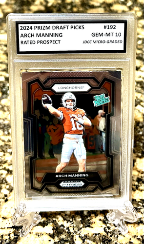 ARCH MANNING 2024 Panini PRIZM DRAFT PICKS GRADED GEM-MT 10 ROOKIE CARD #192 - Picture 5 of 6
