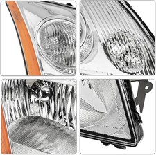 Fits 2007-2009 Nissan Sentra Clear Headlights Head Lamps Assembly Left+Right