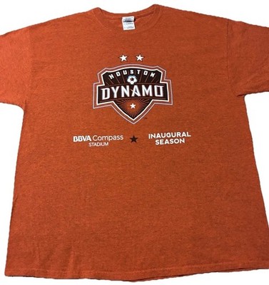 Houston Dynamo BBVA Compass Stadium Inaugural Season T-Shirt Orange