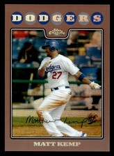 Matt Kemp 2008 Topps Chrome Copper Refractors #/599 #181 Los Angeles Dodgers ESE