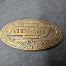 Chevrolet Bronze Winged Men's Belt Buckle Antique Finish Metal Clip