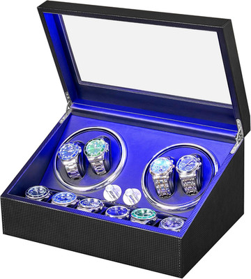 Watch Winder for Automatic Watches 4 Watch Rotator and 6 Extra Storages with Sup