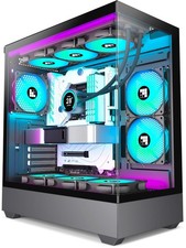 ATX Mid-Tower Gaming PC Case - 6 PWM ARGB Fans, Type-C, 360mm Radiator Support