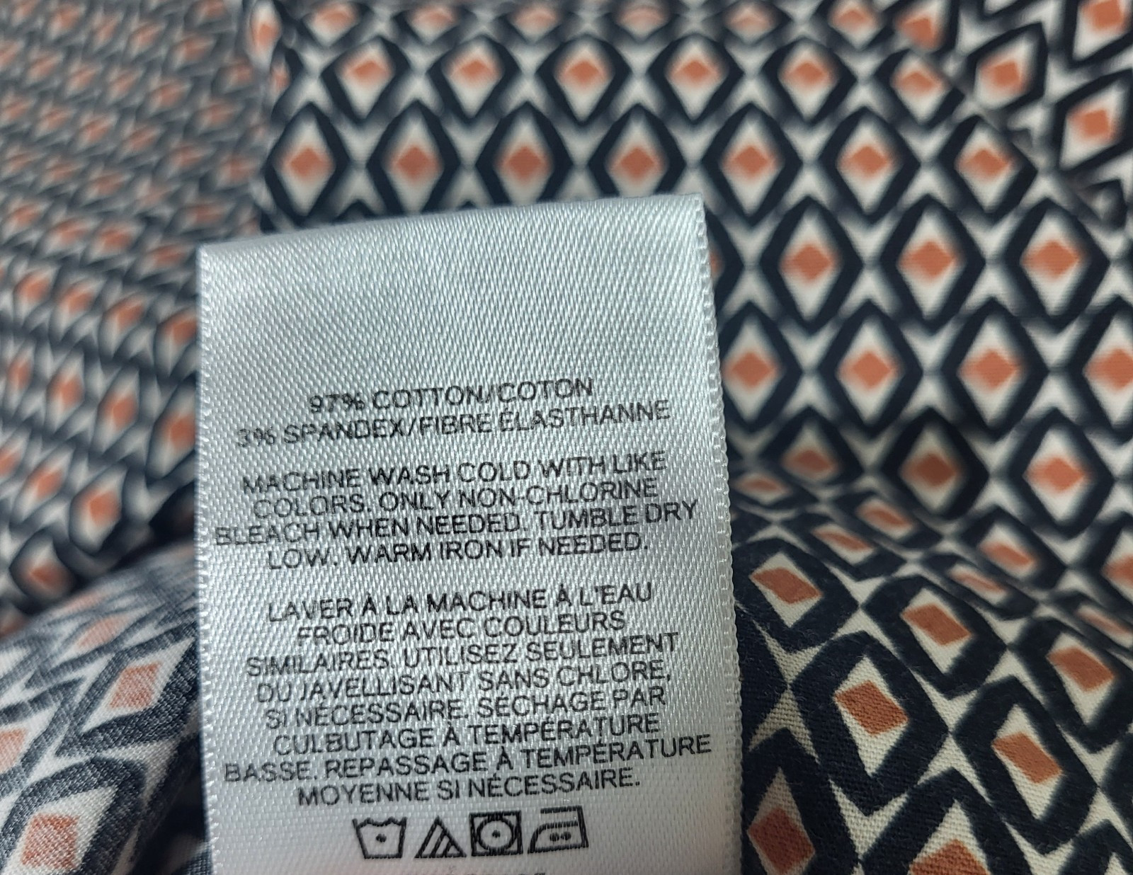 Express Patterned Button Up Button-Down Shirt Sho… - image 5