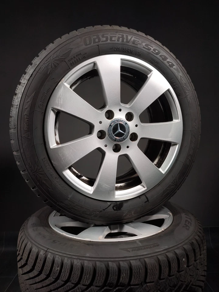 4 Winterräder 205/55R16  Mercedes C Klasse W204 16" Alufelgen - Bild 2 von 4