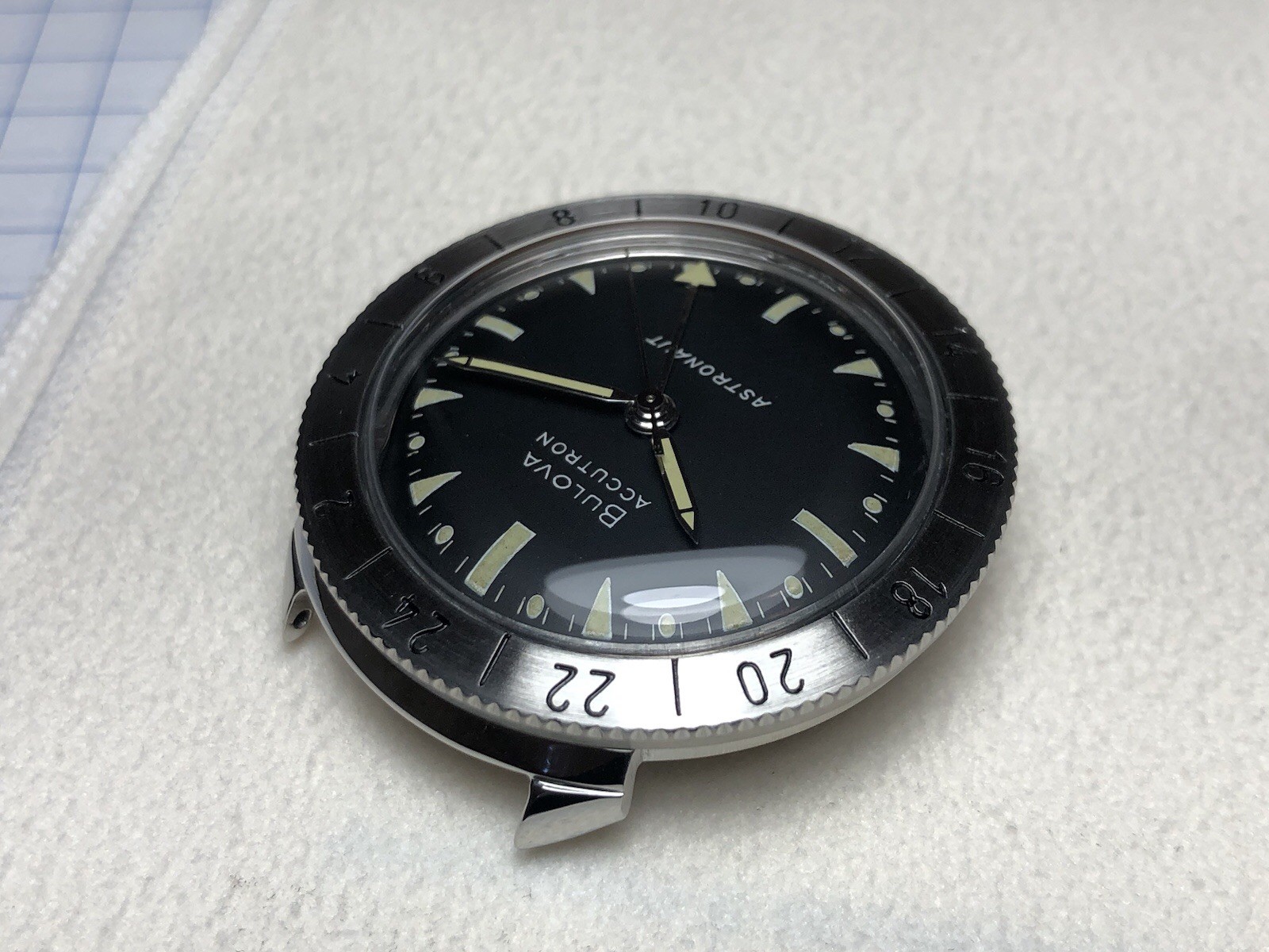 Restored 1966 Bulova Accutron Astronaut GMT Tuning Fork 214HN Men's Watch