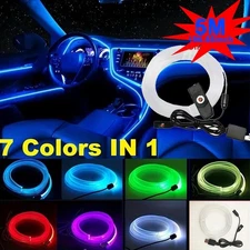 5M/196”Car Interior Decorations LED Strip Lights RGB Neon Atmosphere Light DIY